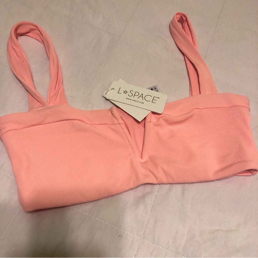 L*Space Lee Lee swim top, pink, NWT